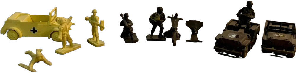 Vintage Soldados Miniatura Set Verde Oscuro