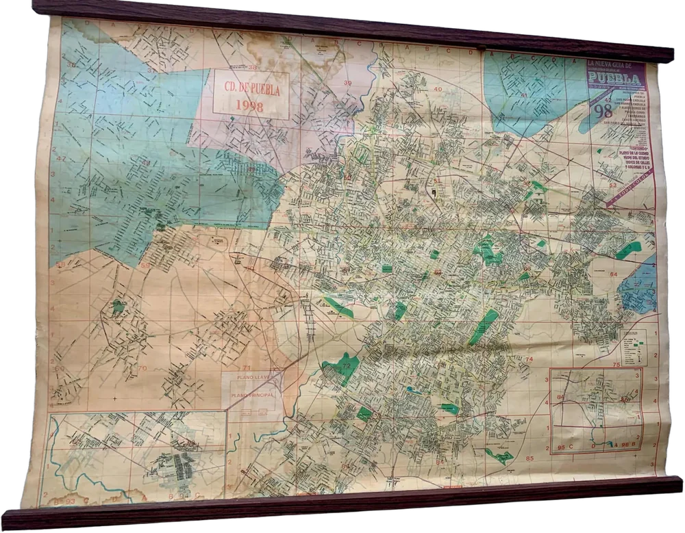 Plano De La Ciudad De Puebla 1998