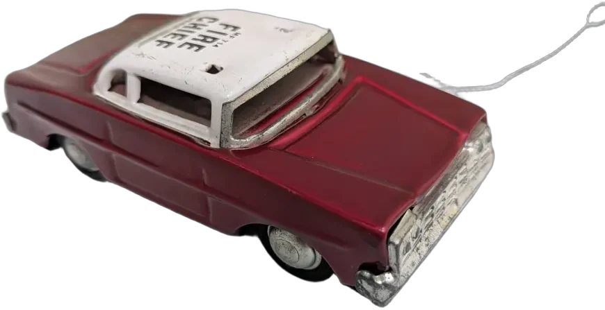 Vintage Auto De Juguete Fire Chief Mf 714 De Lámina Clásico Rojo