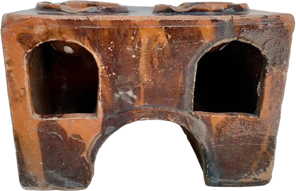 Vintage Estufa Quemador De Barro Artesanal