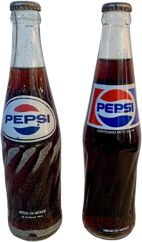 Dos Botellas Coleccionables Pepsi Cola 80s, 90s