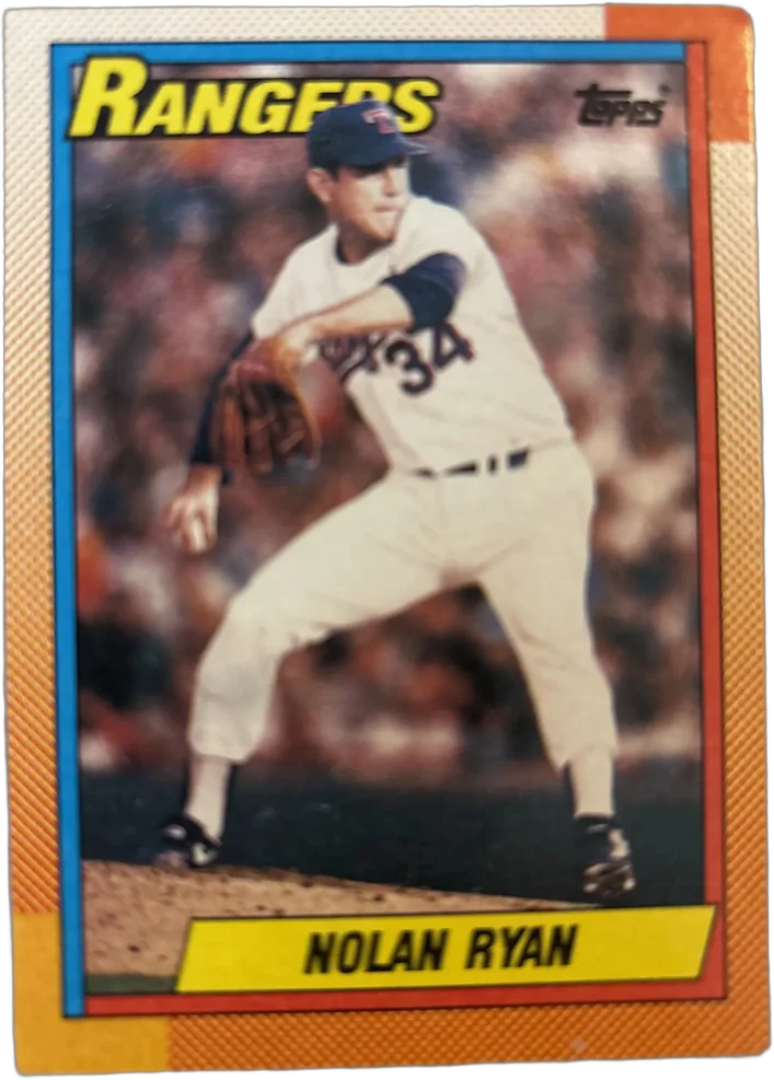 Tarjeta Nola Ryan Béisbol Ranger 1990 Topp 1