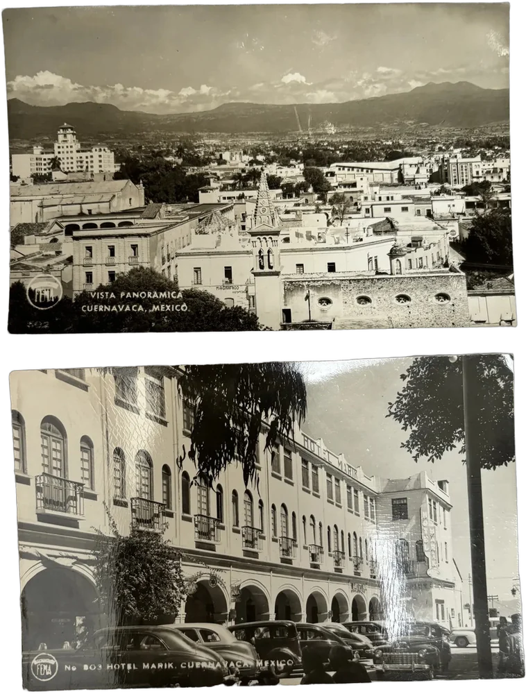 Dos Antiguas Postales Cuernavaca Centro 1951