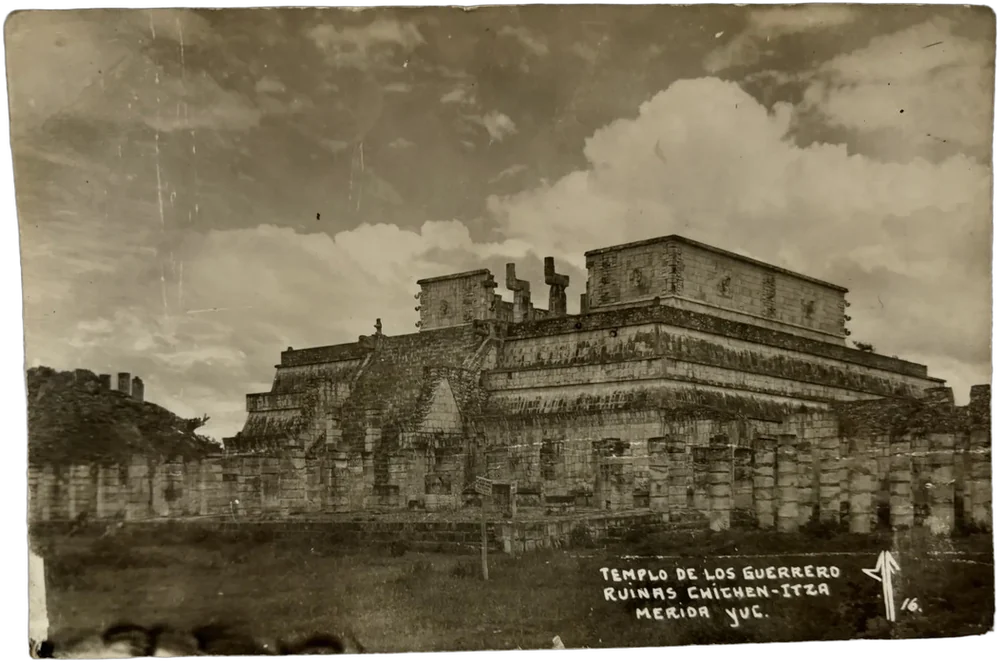 Antigua Postal Templo De Los Guerreros Chichén Itzá