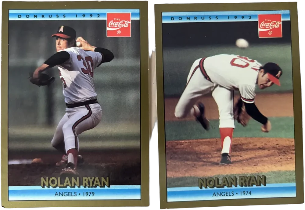 Dos Tarjetas Beisbol Nolan Ryan Coca-cola 1992