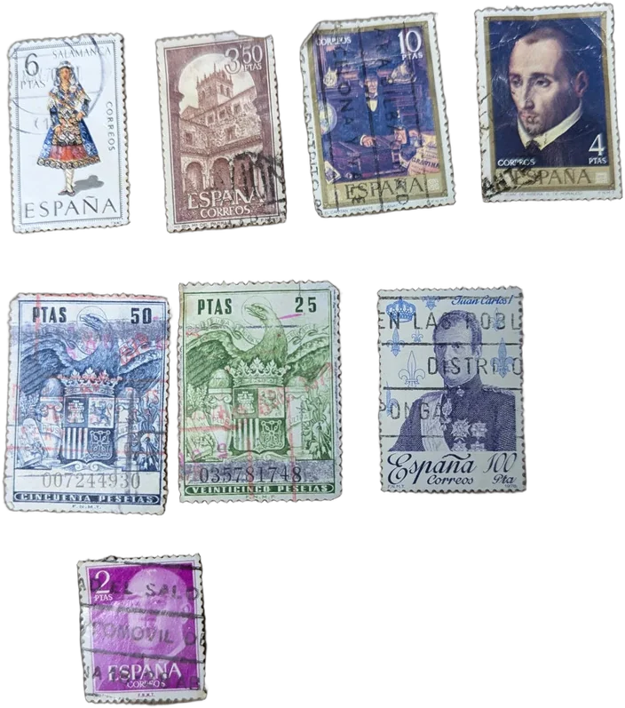 Vintage Lote De Timbres Postales De España Colección