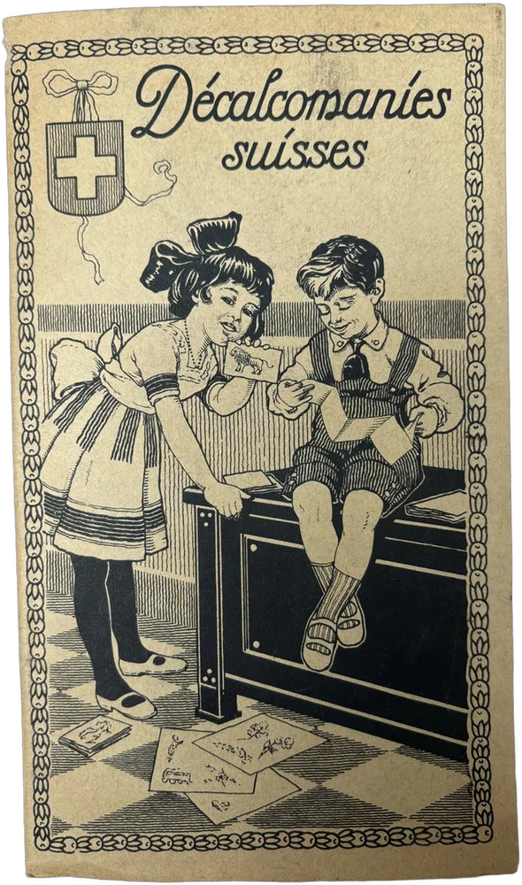 Antiguas Calcomanías Para Niños Suizas Victorianas 1899