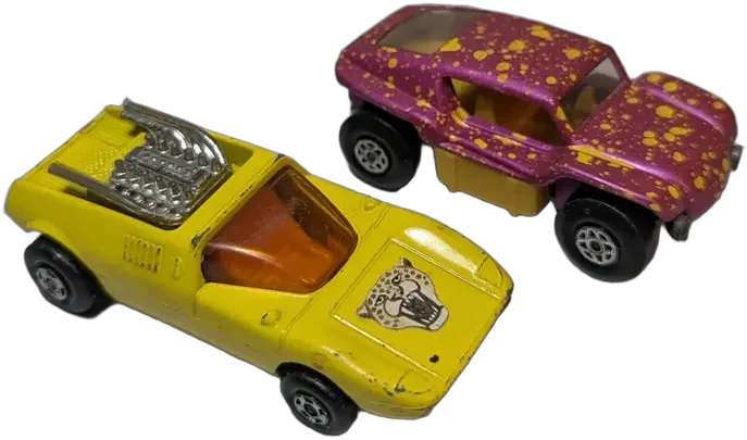 Vintage Matchbox Superfast Lote De 2 Mod Rod Y Beach Buggy Rosa