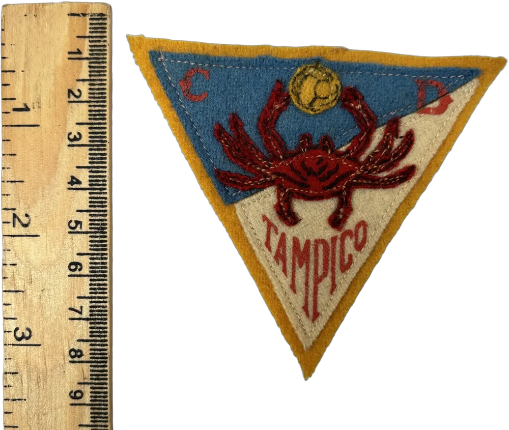 Vintage Escudo Futbol Club Deportivo Tampico 50s Azul Jaiba