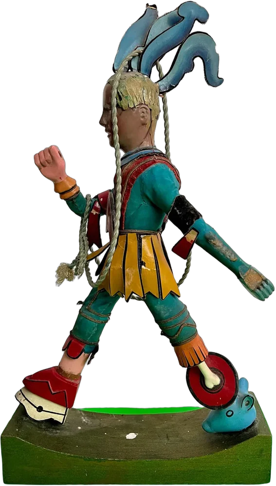 Antigua Figura Madera Guerrero Prehispánico — imagen 1
