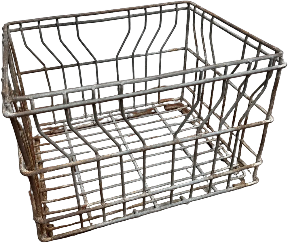 Antigua Caja Metal Para Botellas Liso