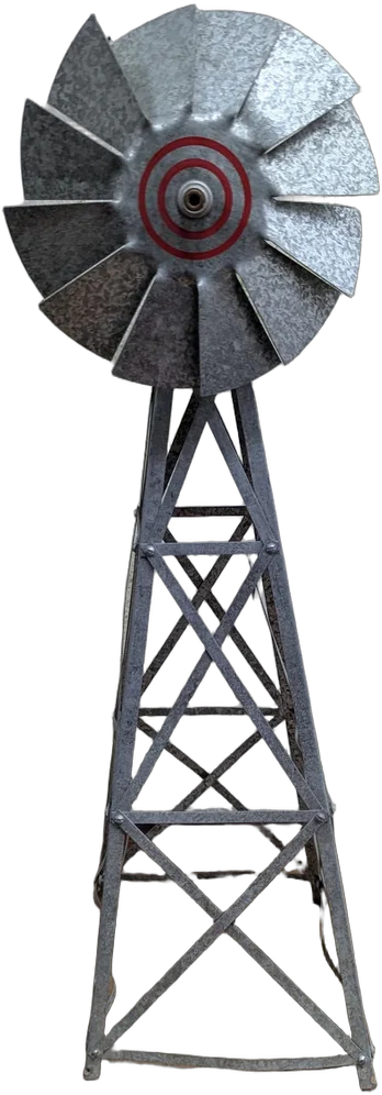 Antiguo Molino De Viento Juguete Lamina Galvanizada Escala