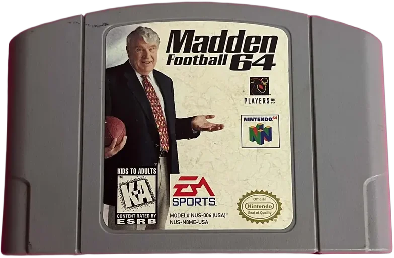 Vintage Juego Madden Football 64 Nintendo 64