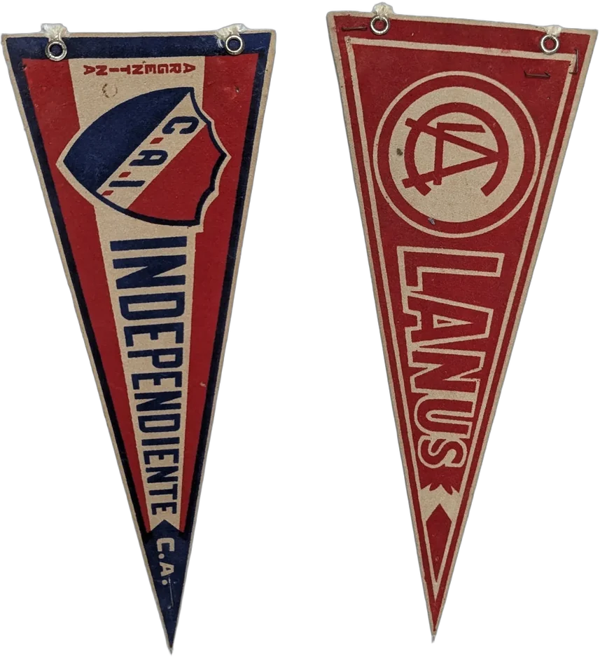 Antiguos Banderines De Futbol Argentino Independiente Lanus