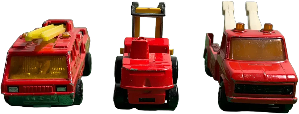 Lote Vintage Matchbox Lesney Camioncitos 1970's Camionetas Rojo — imagen 1