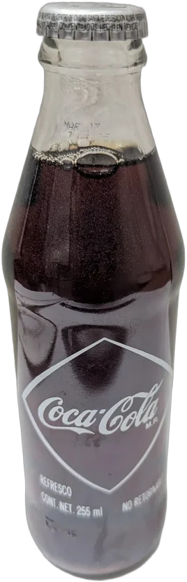 Antiguo Refresco Coca Cola Vidrio Con Liquido Cierre Rombo Coca Cola