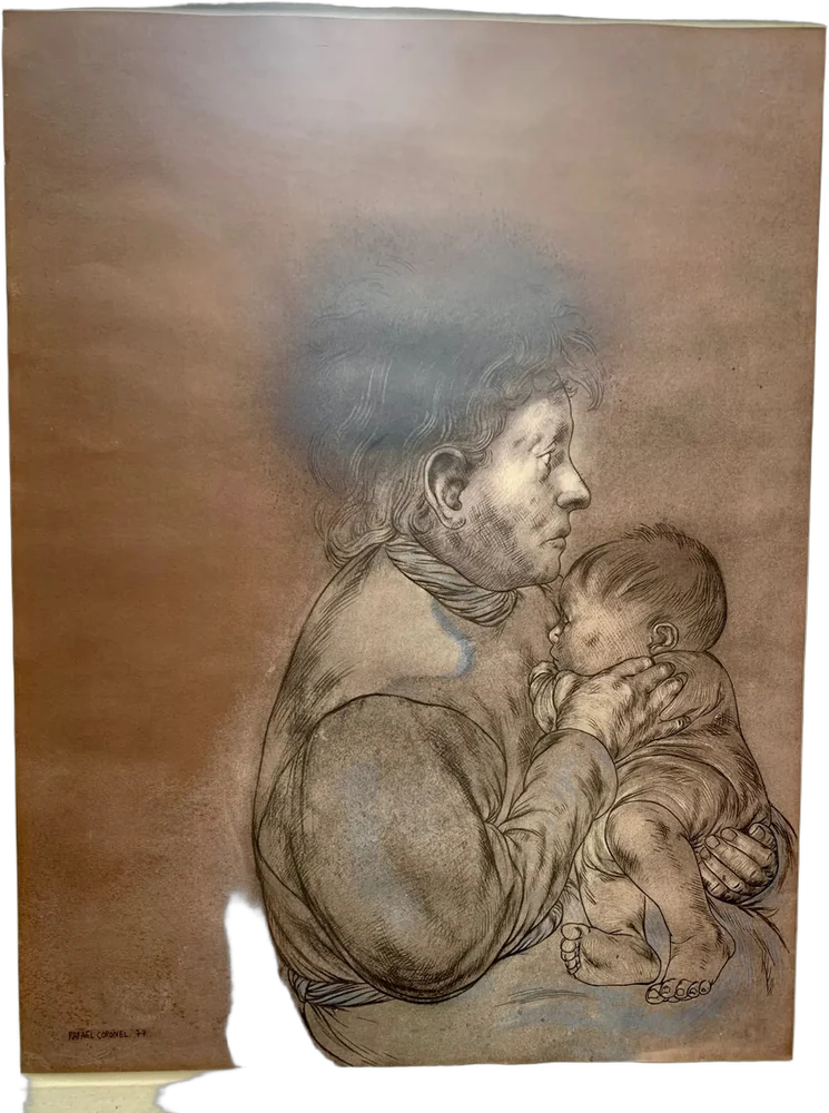 Cuadro Litografía Maternidad Rafael Coronel