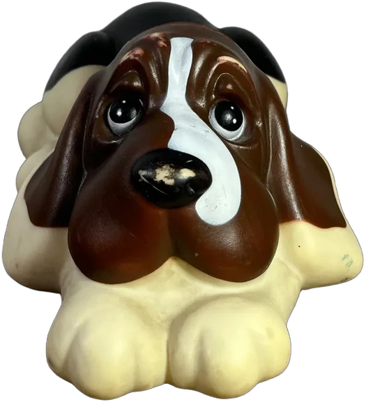 Vintage Figura Perro Hagen Basset Alcancía Perro Negro