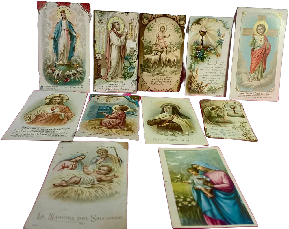 Lote De Antiguas Tarjetas Religiosas