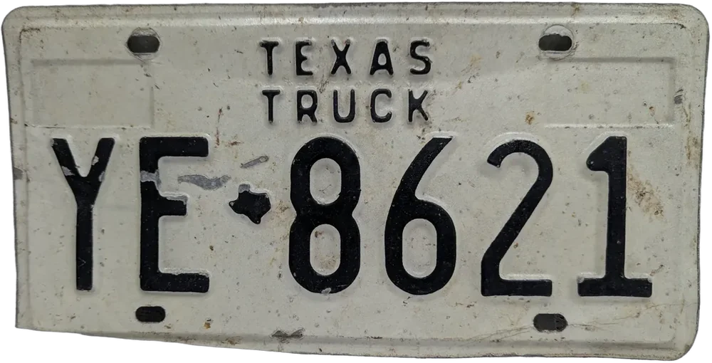 Placa Vintage De Camión Texas De Metal Colección Decoración Ye-8621