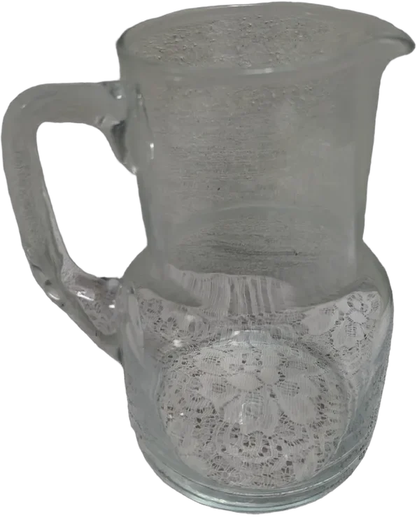 Vintage Jarra Reposador Transparente De 15 Cm De Alto Transparente