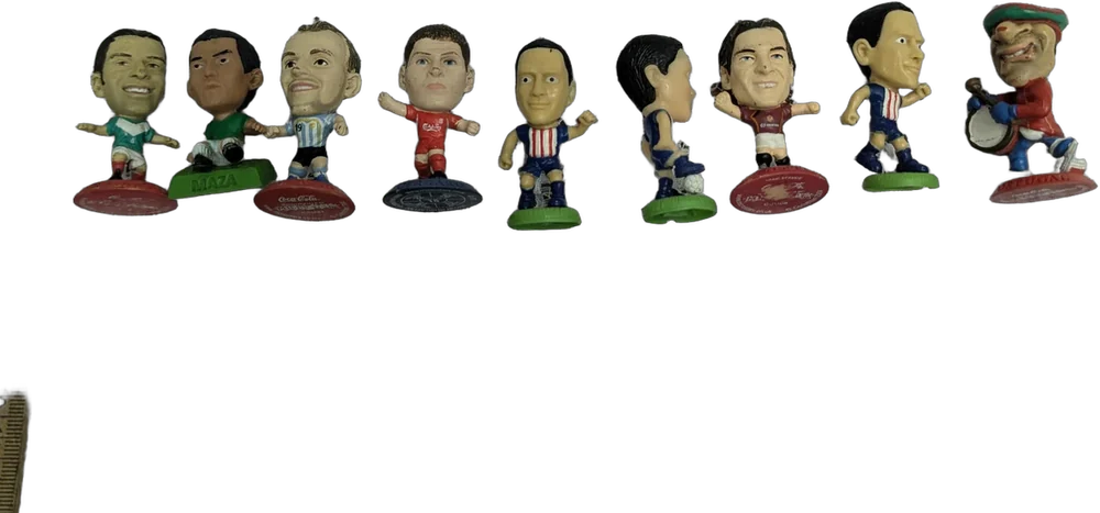 Lote De 9 Figuras Microstars Corinthian Futbol Coca Cola