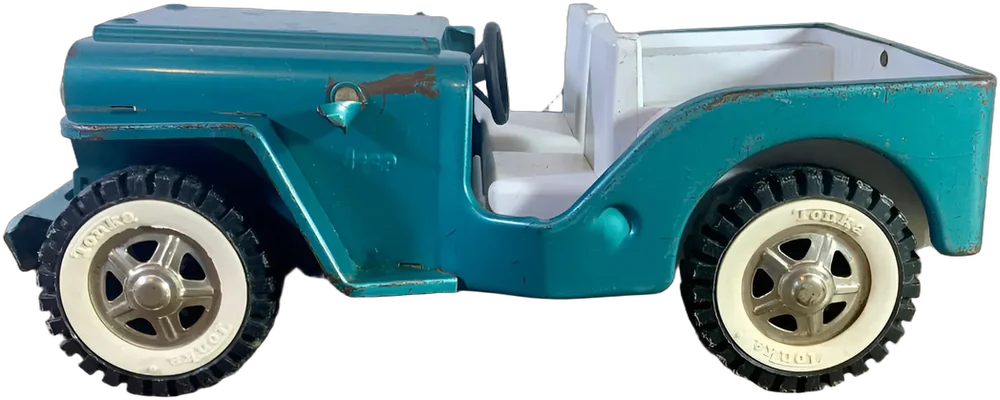 Jeep A Escala Tonka Metal Prensado Verde