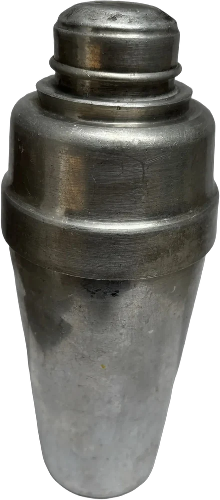 Vintage Shaker Costalera Mezclador Aluminio Plateado