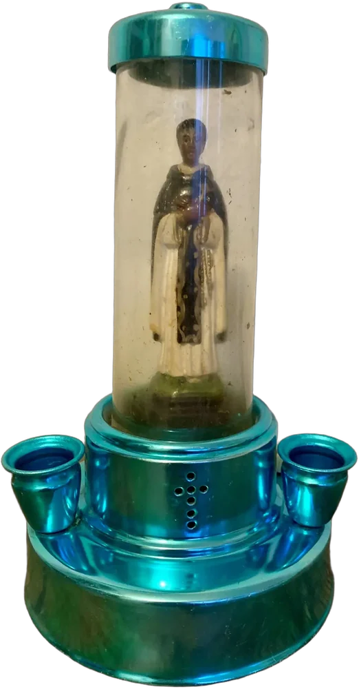 Vintage Lámpara San Martin De Porres Aluminio Anodizado