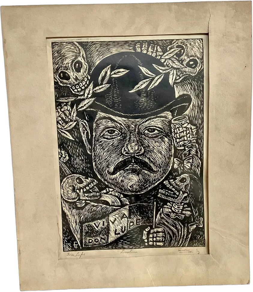 Grabado Don Lupe Francisco Tenorio 1952