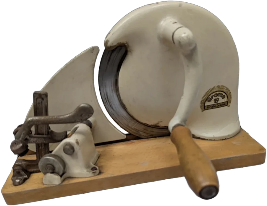 Rebanadora De Fiambres Manual Vintage Broma 19 Alemán Beige