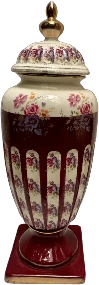 Vintage Tibor O Jarrón Decorativo Lofisa México Multicolor Flores