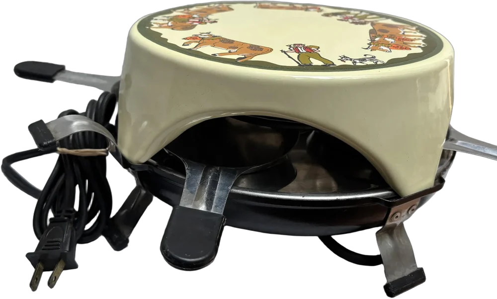 Vintage Parrilla De Mesa Para Asar Y Recalentados Amarillo