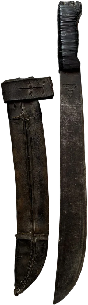Antiguos Machete Legitimus Collins Con Funda Gris Oscuro