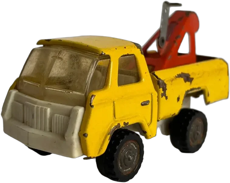 Vintage Camioncito Grúa A Escala Japón Sm Amarillo