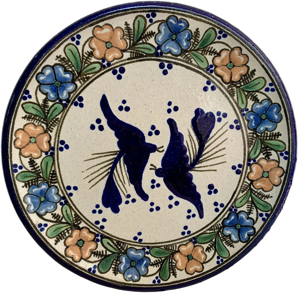 Platón Talavera Poblaba Iriarte Decorado Flores Y Aves Multicolor Flores Y Aves