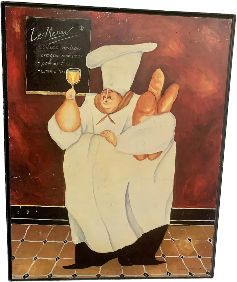 Vintage Póster El Menú Cocinero