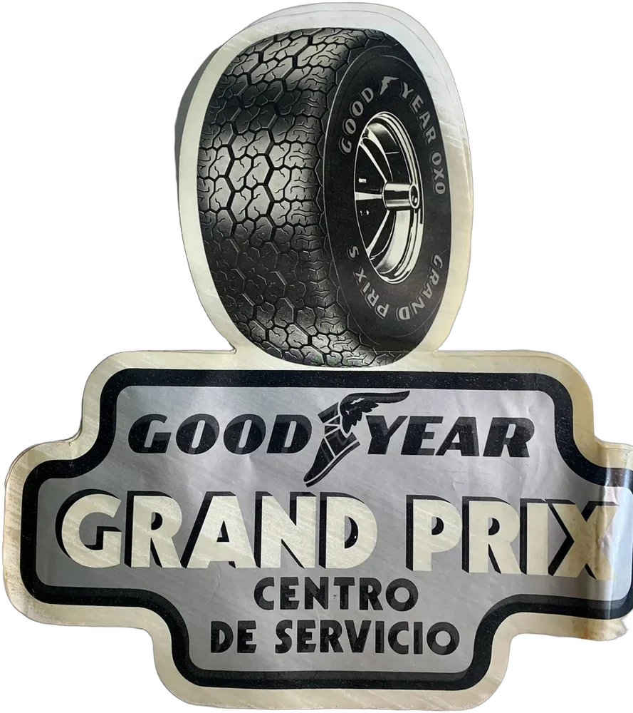 Vintage Letrero Good Year Grand Prix Llantas Llantas