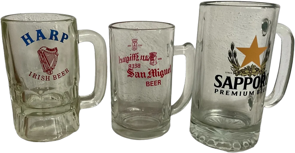 Vintage Tarros Cerveceros Harp , Sapporo, San Miguel