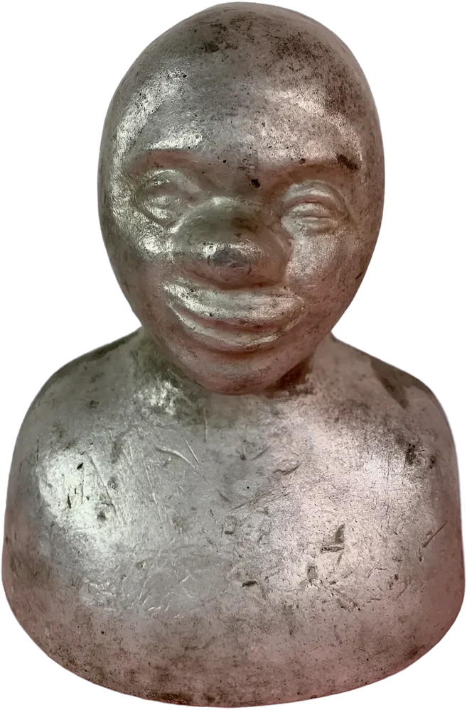 Escultura Busto Mujer Aluminio Plateado
