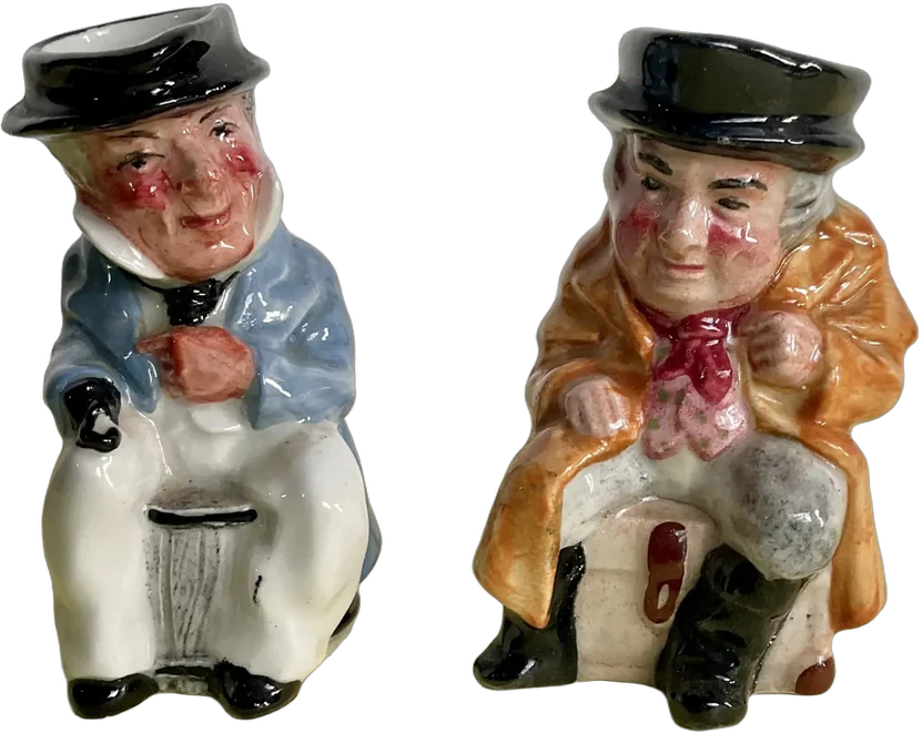 Mini Jarras Porcelana Personajes Dickens Artone Vintage Multicolor