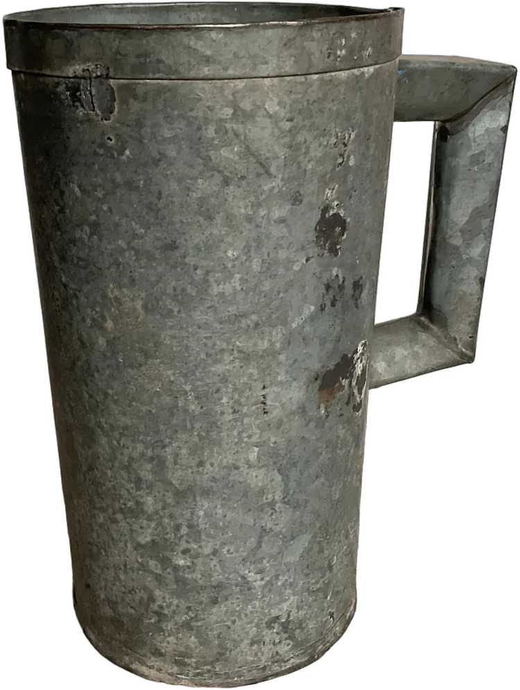 Antiguo Bote Medidor Zinc 2 Lts — imagen 1
