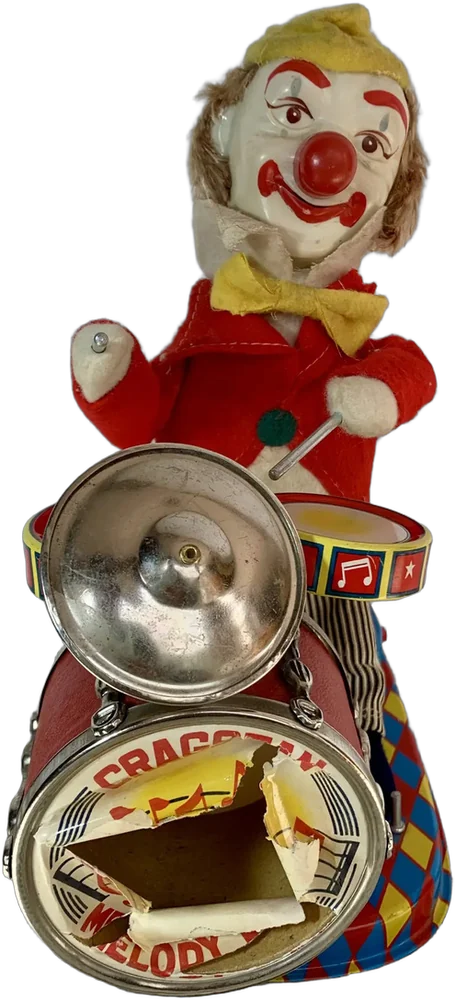 Vintage Muñeco Charlie El Payaso Baterista Coleccionable — imagen 1