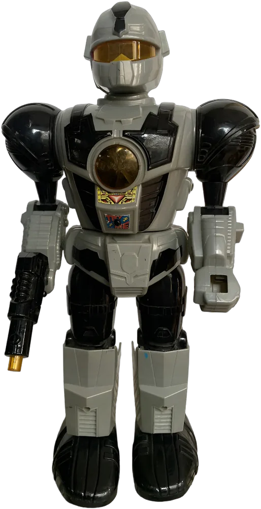 Vintage Muñeco Robot Cdi Robot Gris Oscuro