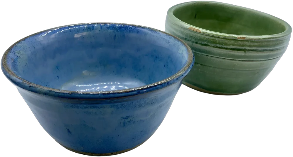 Vintage Macetas De Cerámica Decoración Azul Acero Cuenco