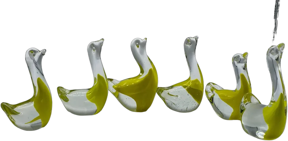 Vintage Figuritas Patos Cristal De Murano — imagen 1