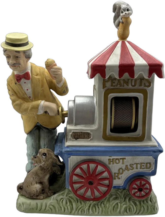 Vintage Figura Porcelana Vendedor Musical Japón