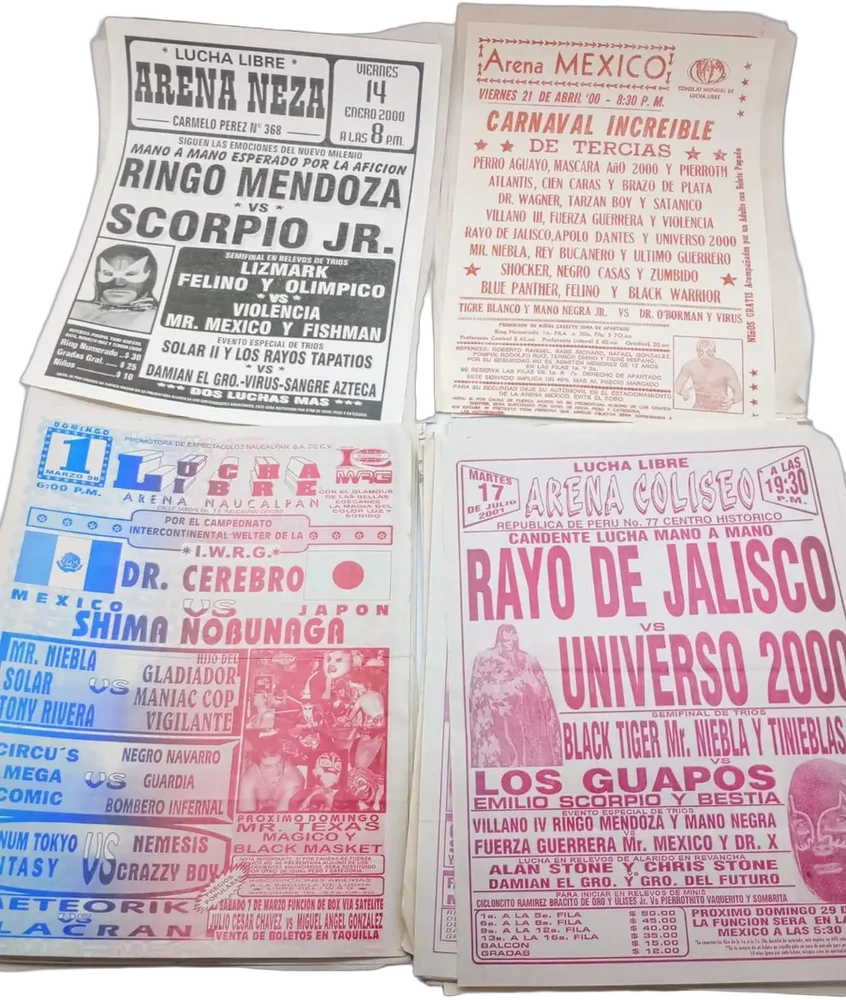Lote Carteles Lucha Libre Funciones Principios Sxxi