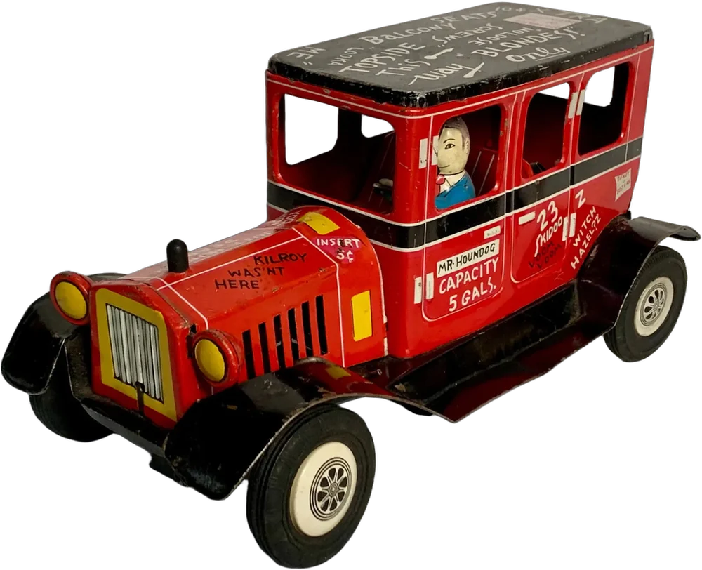 Vintage Carcachita Cuerda Linemar Toys Japón Rojo — imagen 1