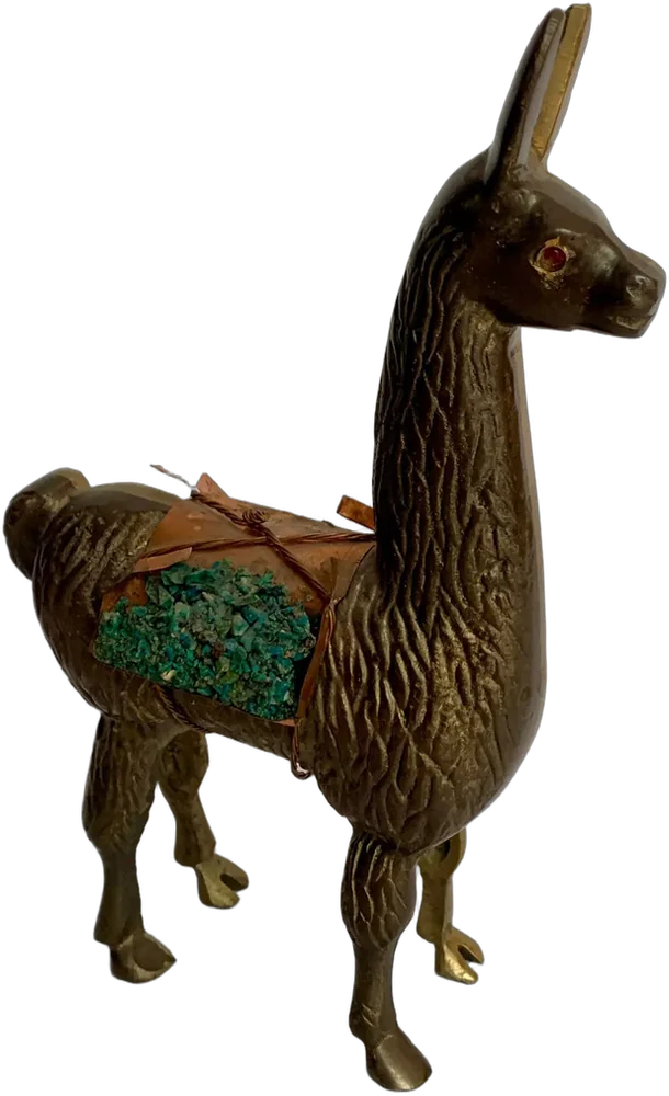 Vintage Llama De Bronce Chile